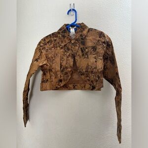 Hendi Boho Brown Cropped Jacket